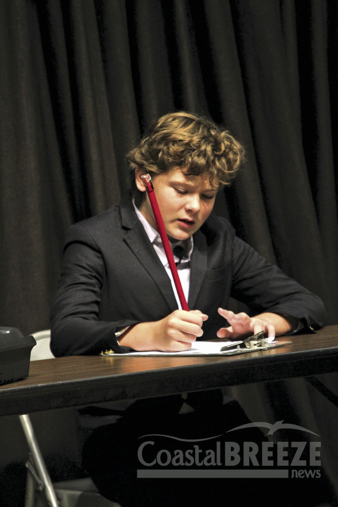 Young Actors Sparkle 4. In the play, Peter Pan, Zane McCarty-Fisher. also masquerades as the matchmaker club’s owner.jpg